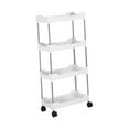 thumbnail image 4 of Tnarru Slim Storage Cart Slide Out Storage Cart Fruits Rack Mesh Trolley Cart Bathroom Organizer Cart Rolling Cart for Office Garage 4 layer Widened, 4 of 8