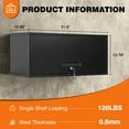 thumbnail image 5 of STANI Wall Mount Metal Cabinet with Up-Flip Doors,Wall Hanging Storage Cabinets with Locking Doors,Black Tool Chest Cabinet for Garage Basement, 5 of 12