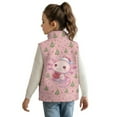 thumbnail image 2 of Xoenoiee Christmas Axolotl Tree Snowflake Star Print Kids' Polar Fleece Vest for Girls, Xmas Fuzzy Sherpa Stand Collar Sleeveless Zip-Up Jacket with Pockets, Warm Fall Winter Coat, 2T, 2 of 7