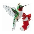 thumbnail image 2 of Christmas Hummingbird Ornaments 4PCS Set, Santa Hat Bird Decor with Detailed Craftsmanship for Christmas Tree Hanging Door Yard Outdoor Windows Gift for Women Bird Lovers, 2 of 4