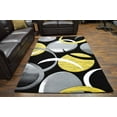 thumbnail image 3 of PREMIUM 3D Hand Carved Modern 8X10 8X11 Rug Contemporary 1062 Yellow Black, 3 of 9