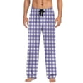 thumbnail image 4 of Fewfanhot Men's Casual Plaid Pajama Pants - Vintage Style Sleepwear Loose Leisure Sports Elastic Straight Trousers with Pockets, 4 of 6