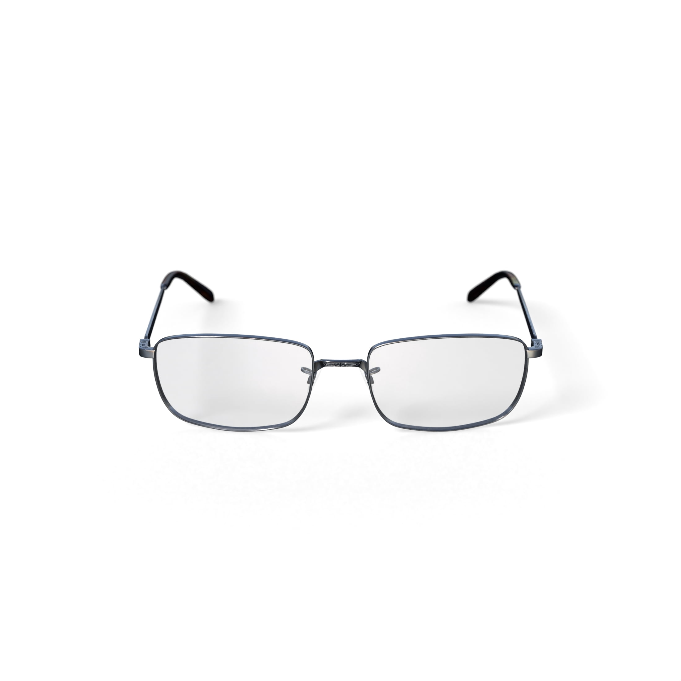 Ray-Ban Prescription Eye Glasses with Rectangle Frames and Case, Polished Gunmetal, Size 57
