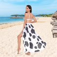 thumbnail image 6 of FORMRS Womens Beach Sarong Semi-Sheer Bikini Wrap Skirt Swimsuit Cover-ups, Cow Spots, 6 of 7