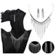 thumbnail image 5 of 1 Set Tassel Earrings Rhinestone Inlaid Temperament Exquisite Workmanship High Gloss Tassel Decorati------Product code 77242, 5 of 5