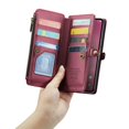 thumbnail image 5 of ShellTech Compatible with Google Pixel 9 Pro XL Crossbody Wallet Case 5G RFID Blocking 7-Card Holder Soft PU Leather Magnetic Snap Strap Zipper Pocket Phone Case,Winered, 5 of 21
