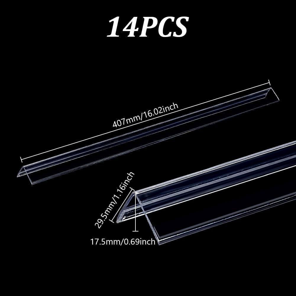 14 Pcs Clear Wall Corner Protector Self-Adhesive Edge Protector Corner Guard for Wall Door Frame Cabinet Baseboard Table Stair 15.75x11.6 Inch