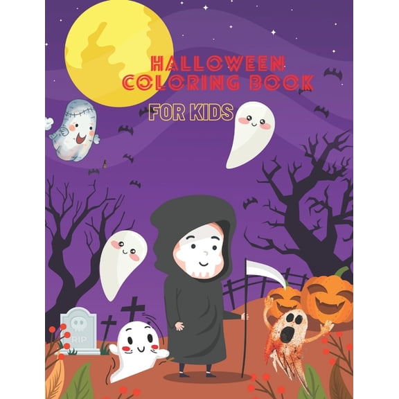 Halloween Coloring Book For kids: The Best Halloween gift for kids!8.5 by 11inch pages, (Paperback)