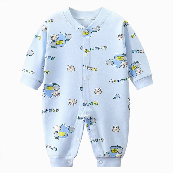 Baby Pajamas Baby Sleepers for Newborn 0-3 3-6 6-9 Months Boys Girl Clothes Footed PJs 3-6 Months Newborn Crawling Suits Blue