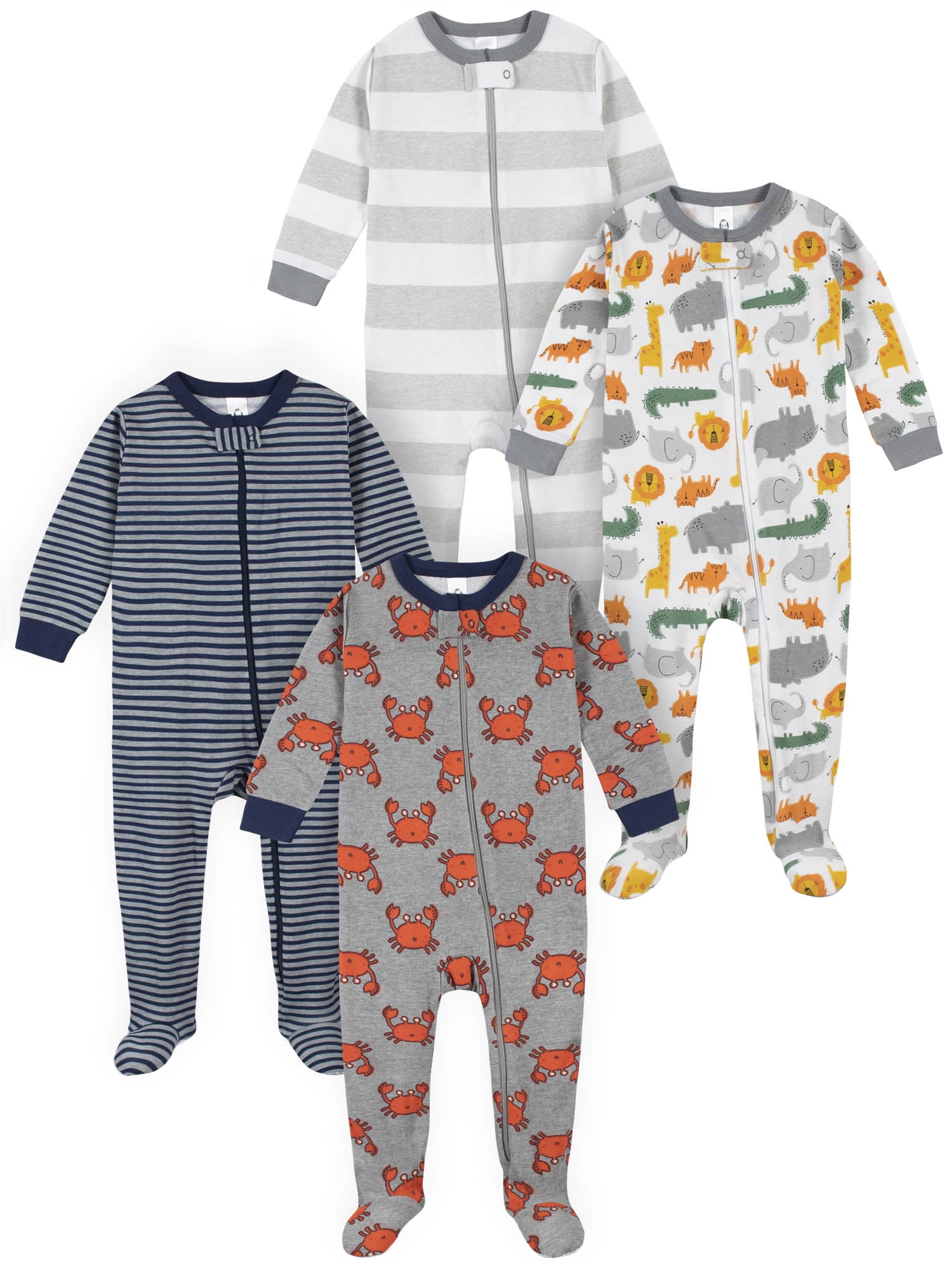 Gerber Gerber Baby & Toddler Boys Snug Fit Footed Cotton Pajamas 4