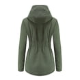 thumbnail image 4 of Womens Hooded Parka Coat Winter Thicken Fleece Down Coat Jacket Overcoat Mid Length Zipper Outerwear, 4 of 6