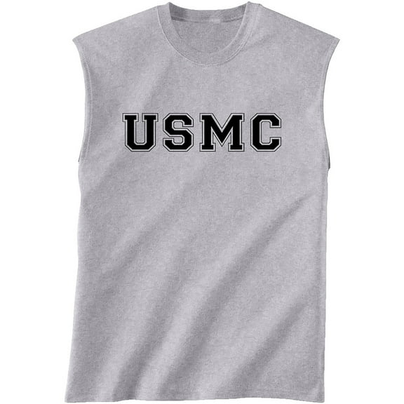 USMC Athletic Marines Sleeveless T-Shirt in gray