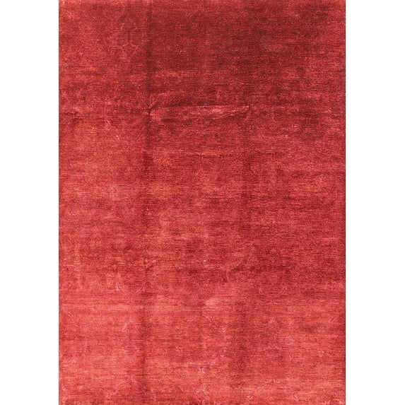 Ahgly Company Indoor Rectangle Mid-Century Modern Red Oriental Area Rugs, 3' x 5'
