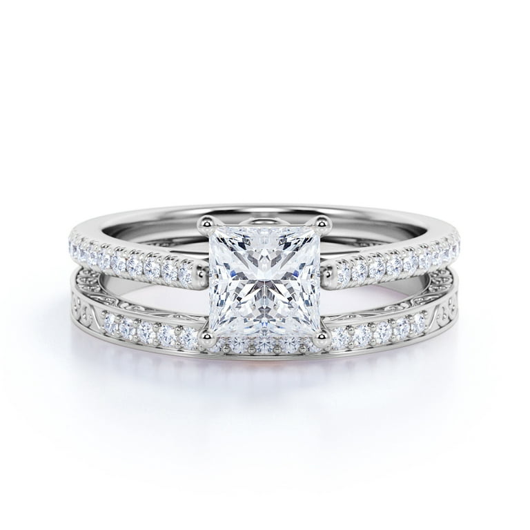 Lucy Diamond Engagement Ring (2 Carat) -14K White Gold