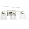thumbnail image 2 of Gilmour Collection Three-Light Modern Farmhouse Brushed Nickel Clear Glass Bath Vanity Light, 2 of 2