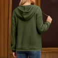 thumbnail image 6 of Aboser Ribbed Hoodies for Women Trendy V Neck Pullover Tops Athletic Long Sleeve Hooded Sweatshirts Cozy Drawstirng Shirts Solid Color Casual Hoodie Loose Fitted Sweatshirt with Pocket, 6 of 10