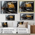 thumbnail image 4 of Designart "Geometric Momentum Yellow and Grey Train I" Transportation Floater Framed Canvas Print, 4 of 7