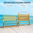 thumbnail image 4 of Outsunny Outdoor Bench, 46.5" Foldable Acacia Wood Loveseat, Teak, 4 of 10