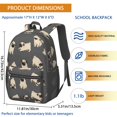 thumbnail image 3 of Pug Gray Pattern 17" School Backpacks for Teens,Waterproof Oxford Fabric,S-Shape Padded Straps for School,Travel,Hiking,Camping, 3 of 6