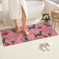 thumbnail image 4 of Chihuahua and Flower Florals Bathroom Rugs Mat,Non Slip Microfiber Bathroom Rug,Rubber Backing,Soft Bathroom Mats for Bathroom Floor,Tub and Shower,60x24in(150x60cm), 4 of 5