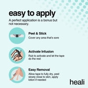 Heali ECO Kinesiology Tape, Menthol and Magnesium, 20 Precut Strips, Cotton, Beige