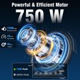 thumbnail image 3 of YareYi Roamer 26" Electric Bike for Adults, 750W Rated Motor Commuter Ebike with 48V 11Ah Removable Battery, 62-Mile Range, 28 MPH, 7-Speed, Blue, 3 of 8