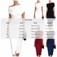 thumbnail image 2 of Dvprdro Womens Casual Office Midi Dress Off Shoulder Ruched Waist Loose Fit A Line Dress Solid Elegant, 2 of 5