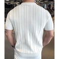 thumbnail image 3 of Men's Zipper Knit Polo Shirt Short Sleeve Polo T-Shirt, 3 of 4