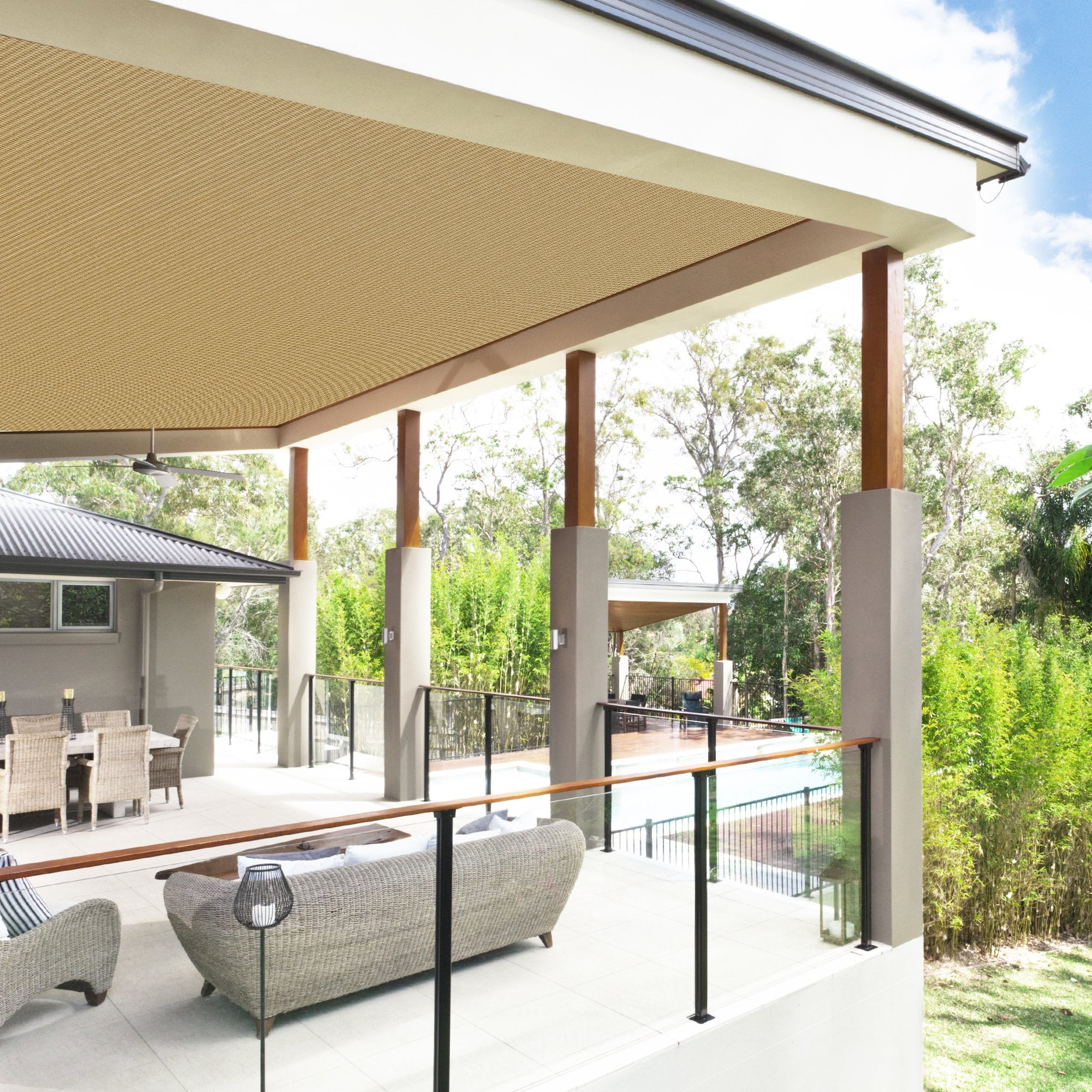 Shade Fabric Sun Shade Cloth Privacy Screen with Grommets for Patio Garden Pergola Cover Canopy 6x10 FT