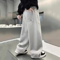 thumbnail image 5 of CAUYDY Kid's Fall Pants Loose Fit Casual Winter Suitable for Medium and Large Boys Sports Pants Sweatpants Trend Grey Sizes 9-10 Years, 5 of 9