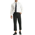 thumbnail image 2 of INSPIRE CHIC Men's Pants Solid Color Ankle Length Flat Front Trousers 30 Black, 2 of 7