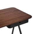 thumbnail image 2 of Poppin Key Desk, 48x24", Black + Walnut, 2 of 5