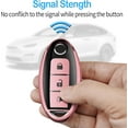 thumbnail image 5 of Compatible with Nissan Key Fob Cover Soft TPU Key Case for Infiniti X-Trail Rogue Altima Quest Pathfinder Sentra Patrol CIMA Fuga Armada Teana Murano 3 Buttons Key Shell-Pink, 5 of 9