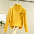 thumbnail image 2 of MeetoTime Hauts à Col Montant pour Femmes Automne Confortables Couleur Unie Manches Longues, 2 of 6