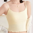 thumbnail image 6 of hotojiny Camisole Tops for Women Summer Crop Tank Top Cute Square Neck Spaghetti Strap Sleeveless Shirts with Built in Bra, 6 of 7