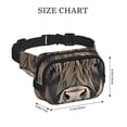 thumbnail image 4 of Disketp Butterfly Cow With Flowers Riñonera de Doble Capa, Bolsa de Cintura Ajustable para Viajes, Correr y Senderismo, Riñonera Ligera para Hombre y Mujer, 4 of 9