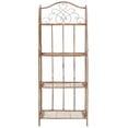 thumbnail image 2 of Safavieh PAT5014A Collection Amaris Rusty Orange Wrought Iron  4 Tier Outdoor Bakers Rack Shelve, 2 of 4