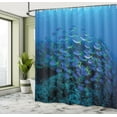 thumbnail image 5 of Ambesonne Fish Shower Curtain, Shoal Reef Ocean, 69"Wx84"L, Multicolor, 5 of 5