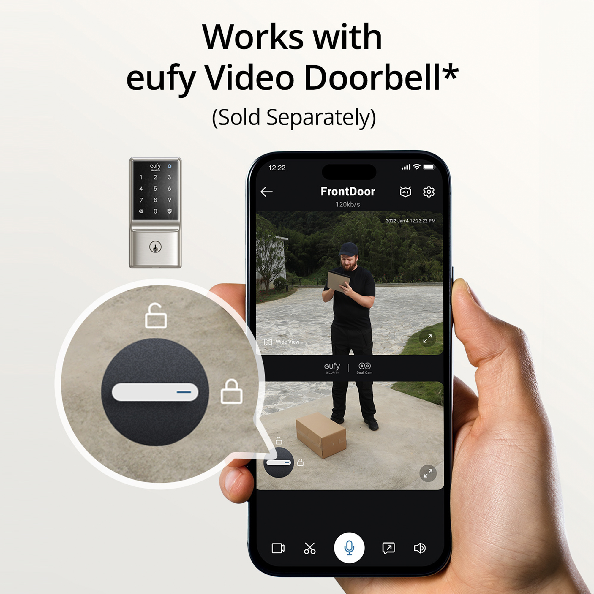 eufy Smart Lock C210 5-in-1 Keyless Entry Silver photo 7