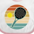 thumbnail image 4 of Inktastic Padel Retro Sunset Boys or Girls Baby Bib, 4 of 4