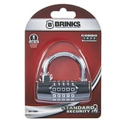 Brinks 73mm Small U-Bar Steel Resettable Combination Padlock with 1-3/4in Shackle
