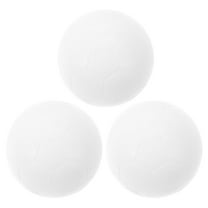 ROSENICE 3Pcs Mini Plastic Footballs Table Soccer Replacement Balls for Indoor Gaming 1.4in White PP Round