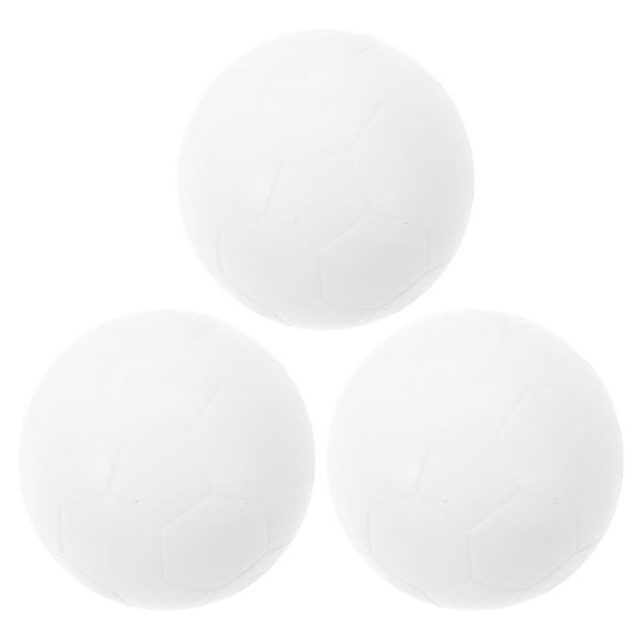 ROSENICE 3Pcs Mini Plastic Footballs Table Soccer Replacement Balls for Indoor Gaming 1.4in White PP Round