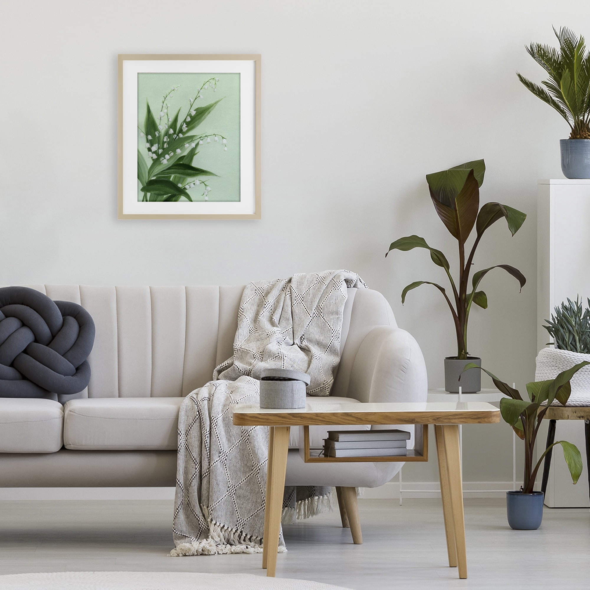 Stupell Industries Verdant Lily Of Valley Birch Framed Print Under Glass, design by Grace Popp