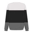 thumbnail image 4 of GigrtiJin Women's Fall Casual Color Block Sweatshirts Oversized Long Sleeved Blouses Round Neck Tops with Pocket, 4 of 6