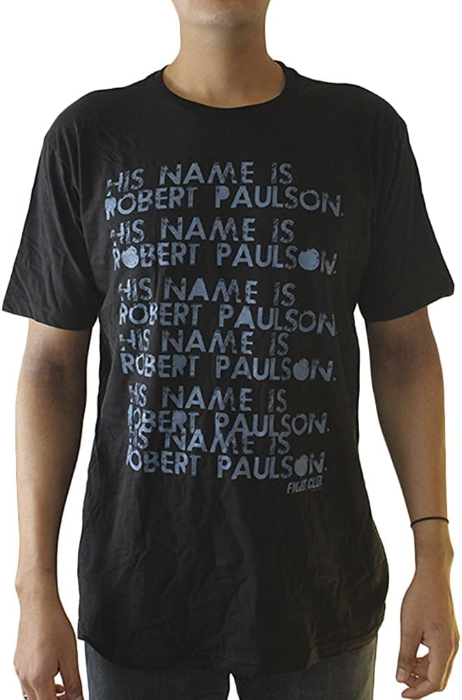 Fight Club His Name Is Robert Paulson Men S Black T Shirt Walmart Com