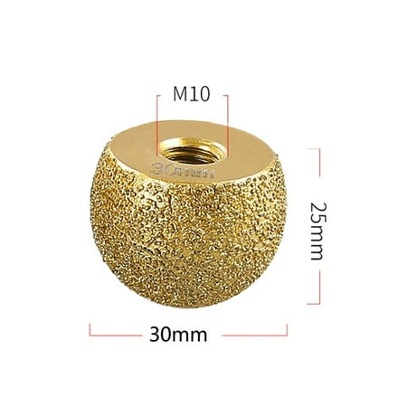 

M10 Diamond Brazed Round Grinding Head Abrasive Tool For Stone Internal Arc