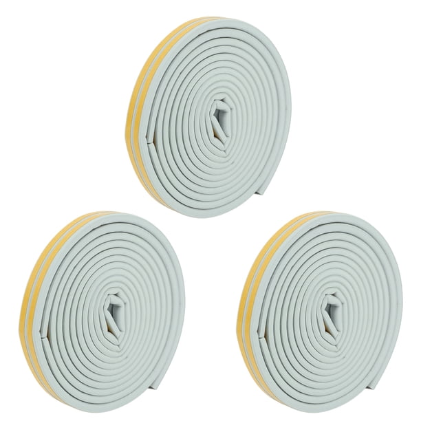 3 tiras de sellado para puertas, gruesas, aislantes, con absorción de impactos y autoadhesivas, para ventanas de garaje.