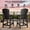 Black, variant on TROPOW Outdoor Recycled Poly Adirondack Barstools with Connecting Tray, Tall Adirondack Chairs Bar Chairs for Deck, Balcony, Backyard, Patio Bar Stool Chair with High Back Weather Resistant