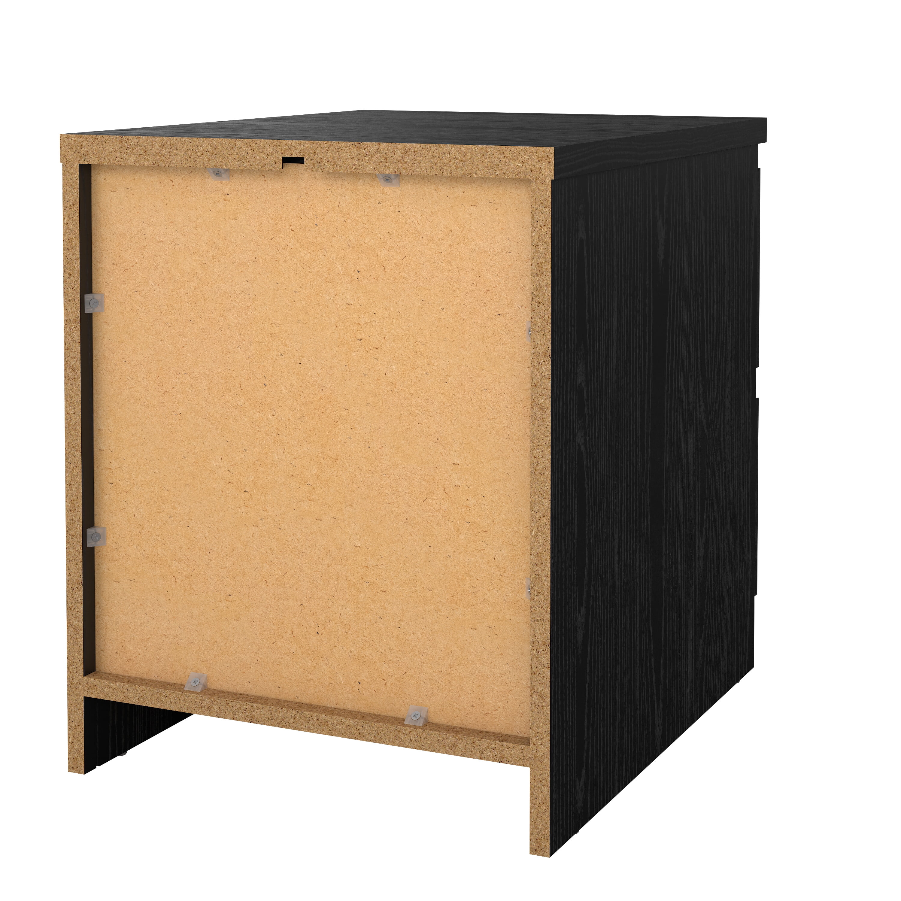 Tvilum Scottsdale 2 Drawer Wood Nightstand in Black